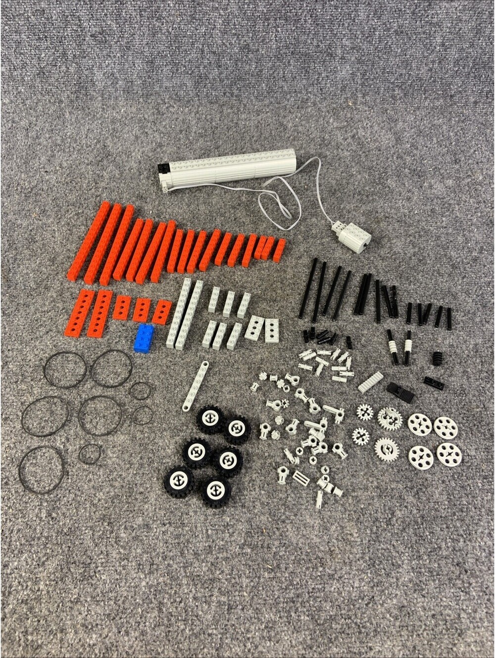 Vintage Assorted Lego Technic Pieces Lot w/ C-Cell Battery Box, Motor, Cable